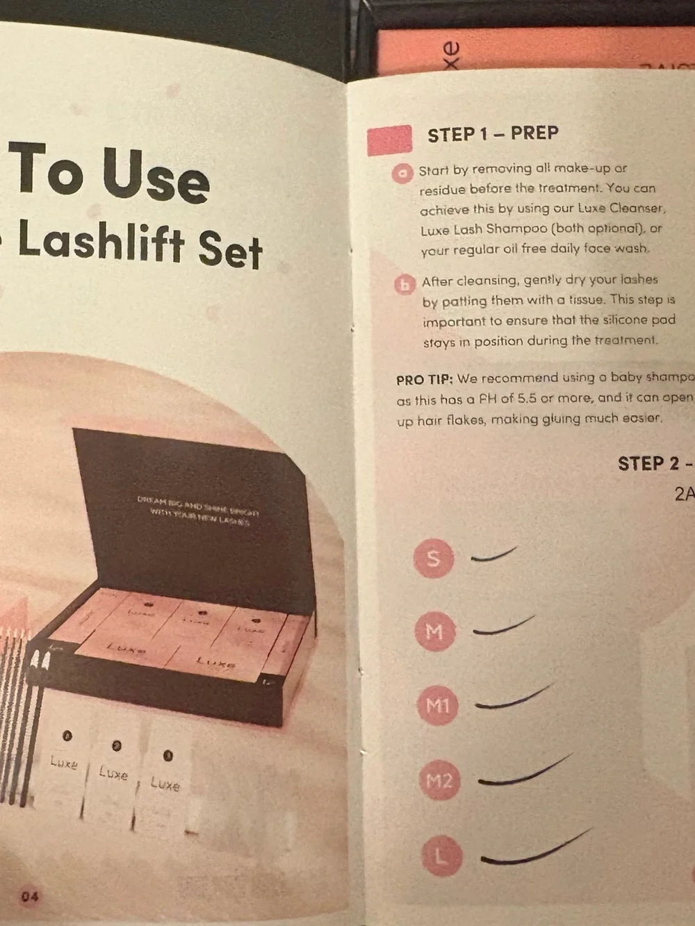 Luxe Lashlift Set Peach Pink Boxes